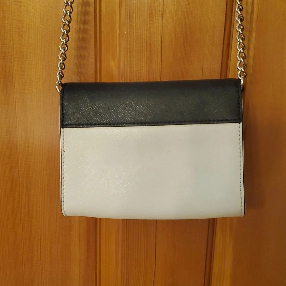 Kate Spade New York Saffiano Black and‎ Cream Crossbody Bag